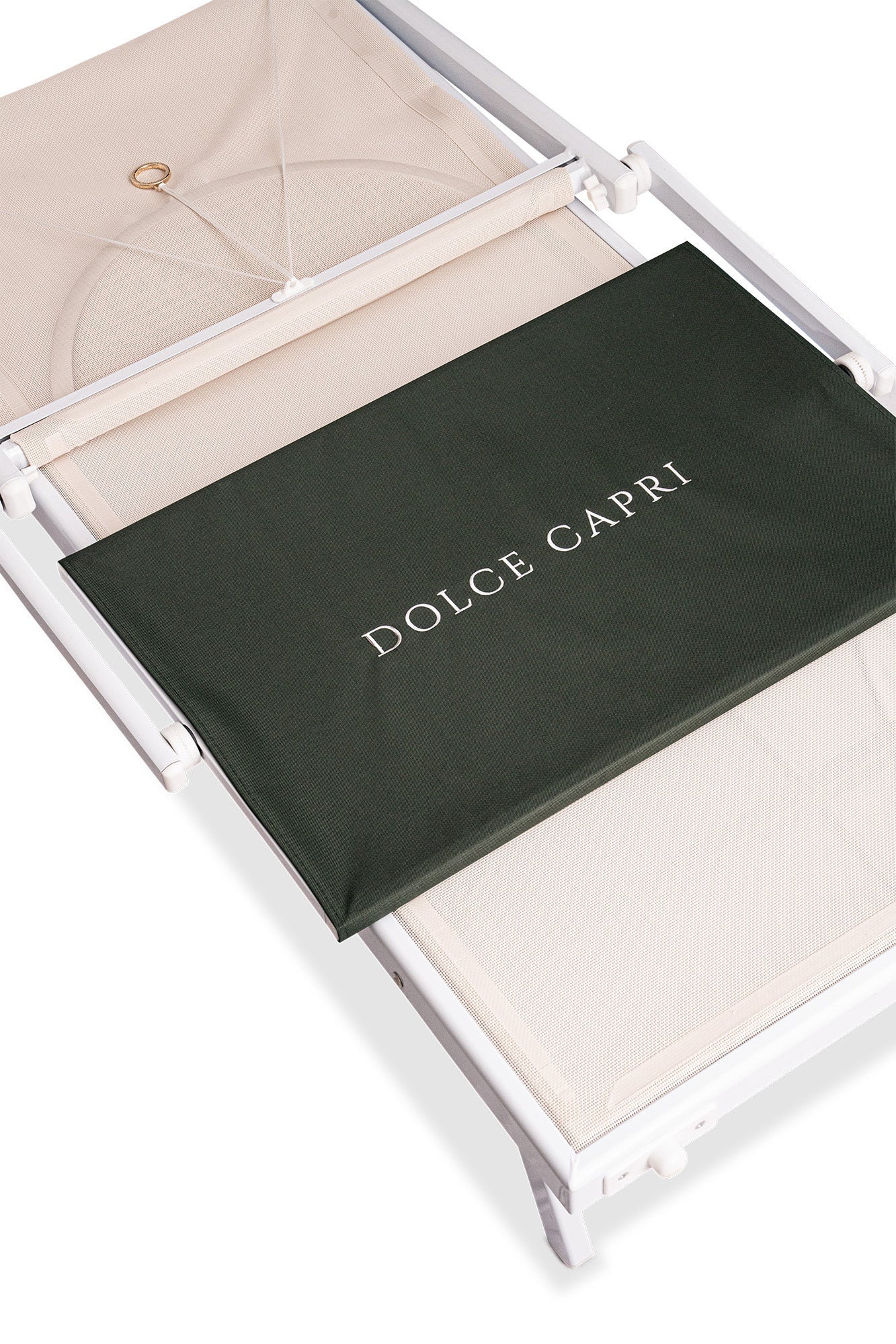 Foldable Dolce Duo sun loungers compact for storage — lightweight aluminium outdoor furniture